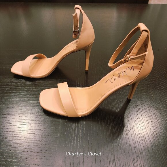 Wild Pair‎ Bethie Open-Toe Nude Minimalist Capsule Heels 10M NWB - Picture 2 of 15